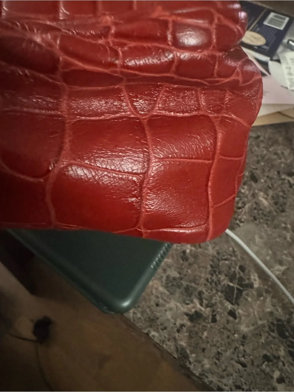 Furla structured croc